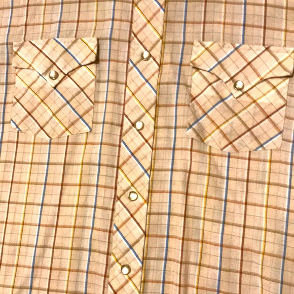 H Bar C Long Sleeve Button Down Shirt Vintage - Picture 3 of 6